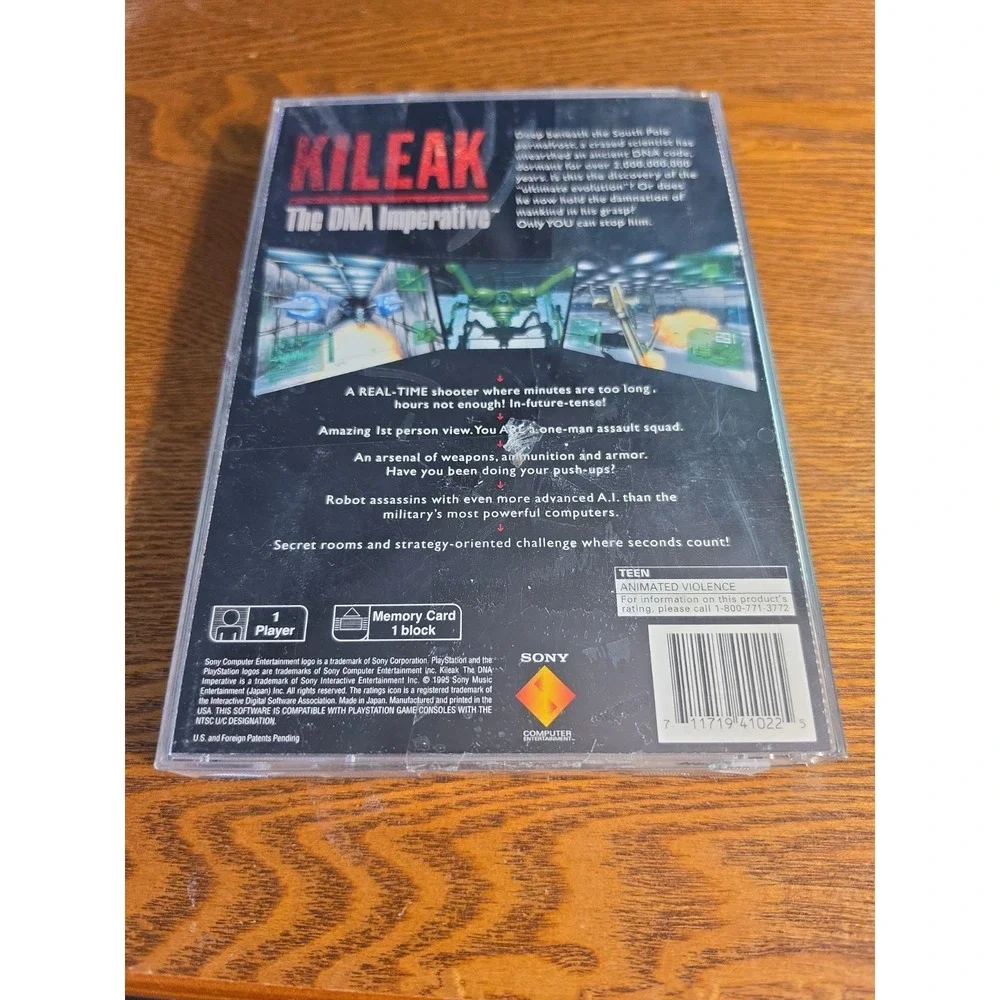 Kileak: The DNA Imperative (Sony PlayStation 1 Long Box) No Tested